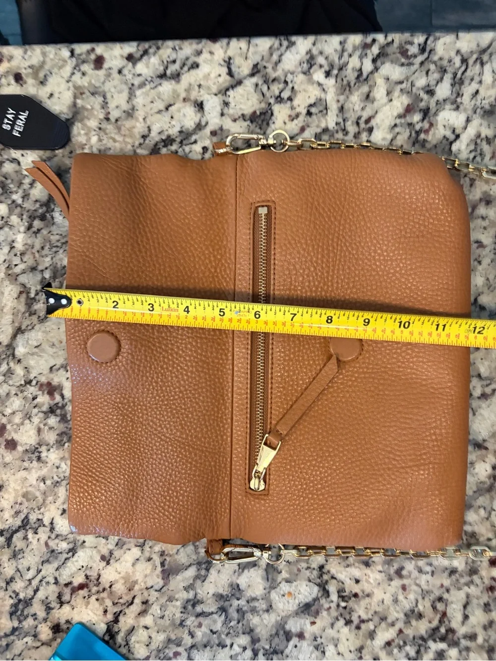 🤎 Tory Burch Thea Pebbled Leather Foldover Convertible Crossbody Bag Camel